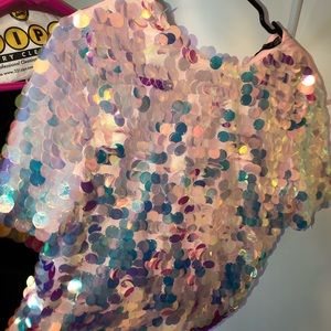 Pink sequins top